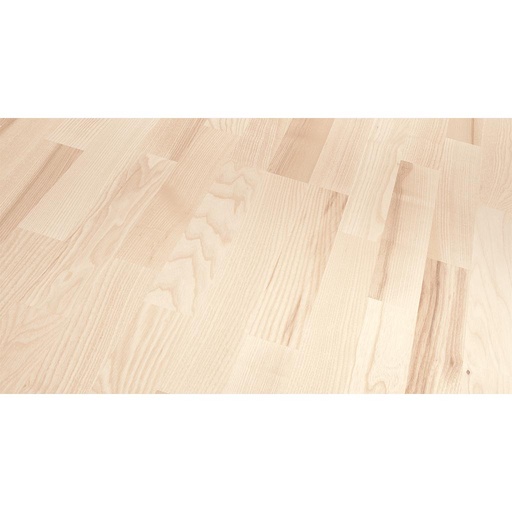[1411C0141] Parquet 3plis 3060 Living- frêne verni mat blanc 3-frises - 2200x185x13 - 3.663m2/cart. - 117.216m2/pal. - 8kg/m2