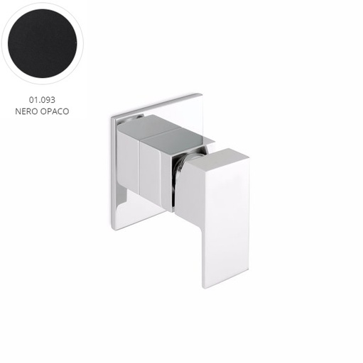 [1621H0196] Mélangeur de douche ERGO-Q, set de montage final, plaque de recouvrement, sans corps à encastrer, noir mat