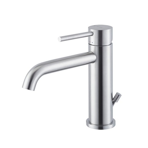 [1621S0211] Mélangeur de lavabo X-STEEL 316, S 145 mm, avec vidage et bonde, acier inox