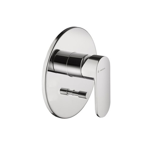 [1621M0230] Mélangeur de bain encastrer avec set final EXTRO, set de montage final, inverseur, plaque de recouvrement diam. 15.5 cm, corps à encastrer, chromé