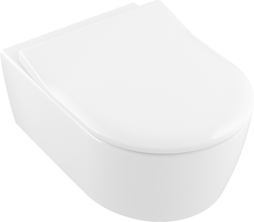 [1625S0081] Cuvette murale AVENTO UP Rimless 370x530 mm Combi-Pack, se compose de: cuvette murale Avento 5656 R0 et siège de WC Slim abaiss. automatique Avento 9M87 S1 01, y compris fixation, standard, blanc