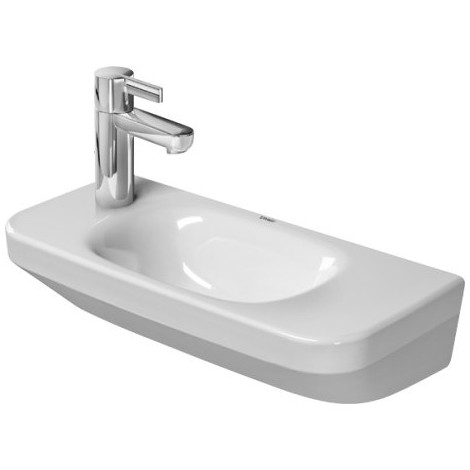 [1624C0255] Lave-mains DURASTYLE 50 x 22 cm, céramique sans trop-plein, 1 trou à gauche, standard, blanc