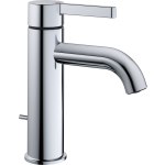 [1621S0849] Mélangeur de lavabo BEVO S 115 mm, goulot fixe CoolFix eau froide par position du levier au milieu vidage excentrique, tuyaux de raccordement flexibles 3/8" groupe acoustique NT, chromeline