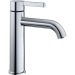 [1621S0851] Mélangeur de lavabo BEVO S 140 mm, goulot fixe sans vidage, tuyaux de raccordement flexibles 3/8" groupe acoustique NT, chromeline