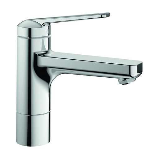 [1621C0391] Mélangeur de lavabo DOMO 6.0 S 150 mm, goulot orientable, sans vidage, groupe acoustique I, chromeline