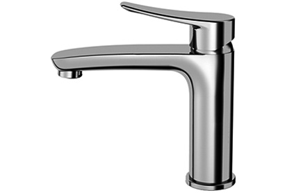 [1621C0818] Mélangeur de lavabo ACTIVO S 140 mm, goulot fixe sans vidage, tuyaux de raccordement flexibles 3/8" groupe acoustique NT, chromeline