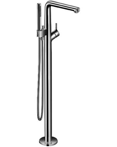[1621C0675] Mélangeur de bain TALIS S modèle à colonne S 245 mm, H 1018 mm robinet d'arrêt et inverseur douche à main, tuyau de douche 125 cm, débit 20 l/min sans corps à incastrer 10452180, chromé
