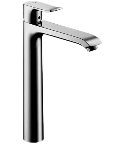 [1621C0687] Mélangeur de lavabo METRIS 260 S 197 mm, goulot fixe haute colonne H jusqu'à aérateur 254 mm H levier ouvert 358 mm aérateur Quick Clean vidage excentrique, débit 5 l/min, groupe acoustique I, chromé