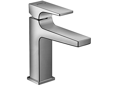 [1621C0710] Mélangeur de lavabo METROPOL 110, S 135 mm, goulot fixe eau froide par position de levier au milieu, avec vidage Push-Open, débit 5 l/min groupe acoustique I, chromé