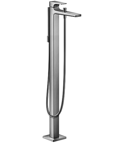 [1621C0723] Mélangeur de bain METROPOL S 235 mm, goulot fixe H jusqu'à aérateur 815-895 mm avec colonne pour montage à pose libre, douche à main Starck, tuyau de douche 125 cm débit 21 l/min, sans corps à encastrer 10452180, chromé