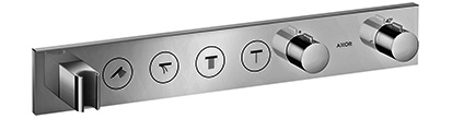 [1621C0742] Module Thermostat SHOWER SOLUTIONS SELECT UP set de montage final pour commander 4 fonctions support de douche, débit 26 l/min, sans corps à encastrer 18312180, groupe acoustique II, chromé