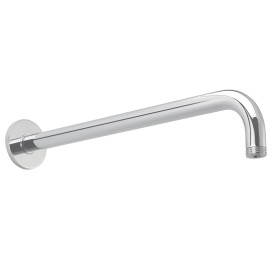 [1621C0755] Bras murale de douche KWC 1/2", L 35,2 cm modèle coude rond avec rosace ronde, convient pour toutes les douches de tête KWC, chromeline