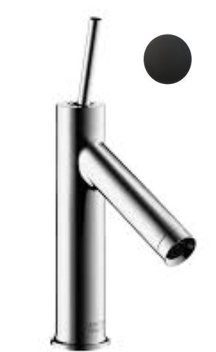 [1621C0870] Mélangeur de lavabo STARCK S 112 mm goulot fixe, sans vidage, débit 5 l/min, groupe acoustique I, chromé noir brossé