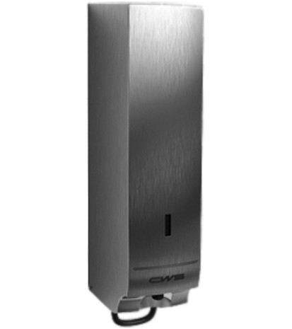 [1618C0159] Distributeur de savon CWS STAINLESS STEEL CREAM SLIM 8,1 x 32,9 x 11,1 cm fermeture à clé, pour crème de savon 500 ml, acier inoxydable brossé