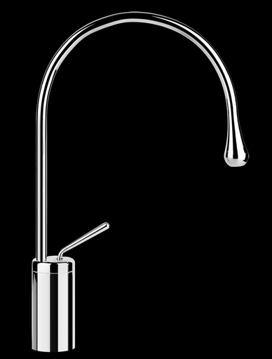 [1621C0974] Mélangeur de lavabo GOCCIA S 285 mm, goulot orientable H jusqu'à aérateur 241 mm, sans vidage, tuyaux de raccordement flexibles 3/8", groupe acoustique NT, 125 Copper Brushed GHRC
