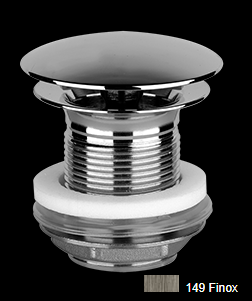 [1621C1025] Vidage Diam. 63 mm, capuchon 72 mm, EMPORIO, G 1-1/4", H 60 mm, toujours ouvert, sans trop-plein, 149 Finox