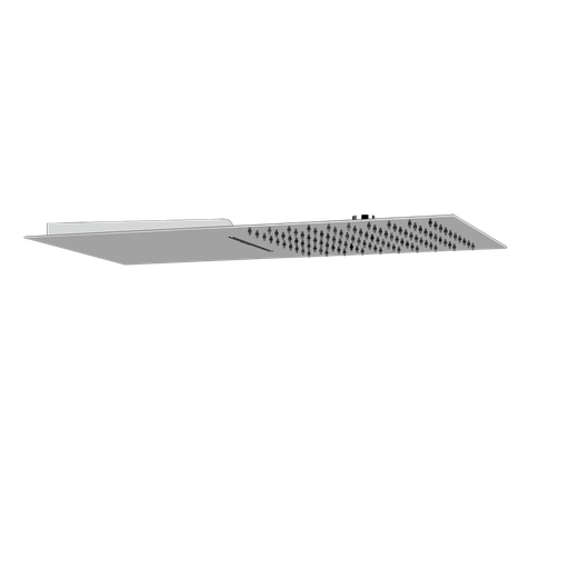 [1621C1034] Pomme de douche multifonction (PLUIE/CASCADE) murale TONDO 300, raccordement 2 sorties 1/2" - 1/2", avec fixations, 3 bar, pluie : 18 l/min cascate : 16 l/min, 238 Mirror Steel